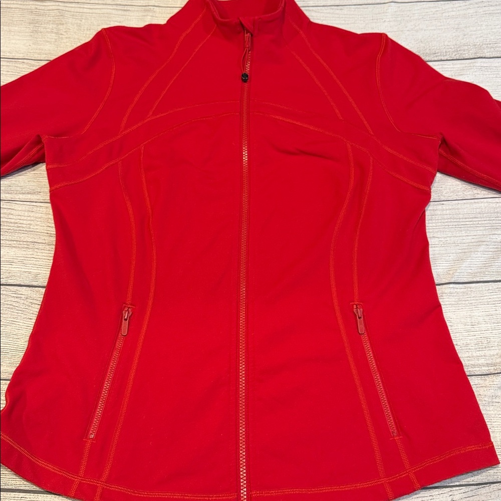 🍋Women’s Lululemon Define Jacket ❤️RARE❤️Size 16 Dark Red W4AWKS🍋 - Picture 4 of 16